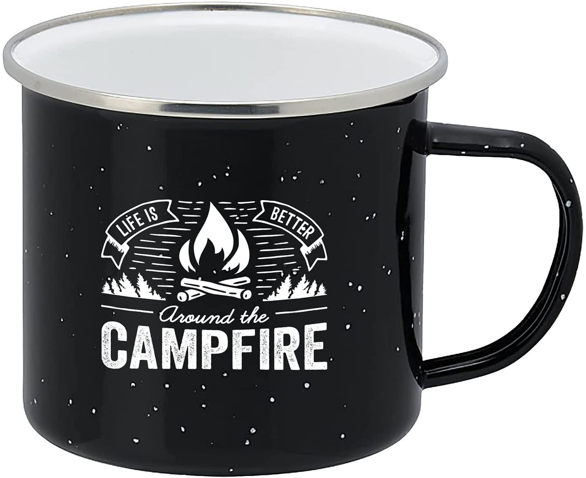 Tin Enamel Camping Coffee Mug I Hate People 