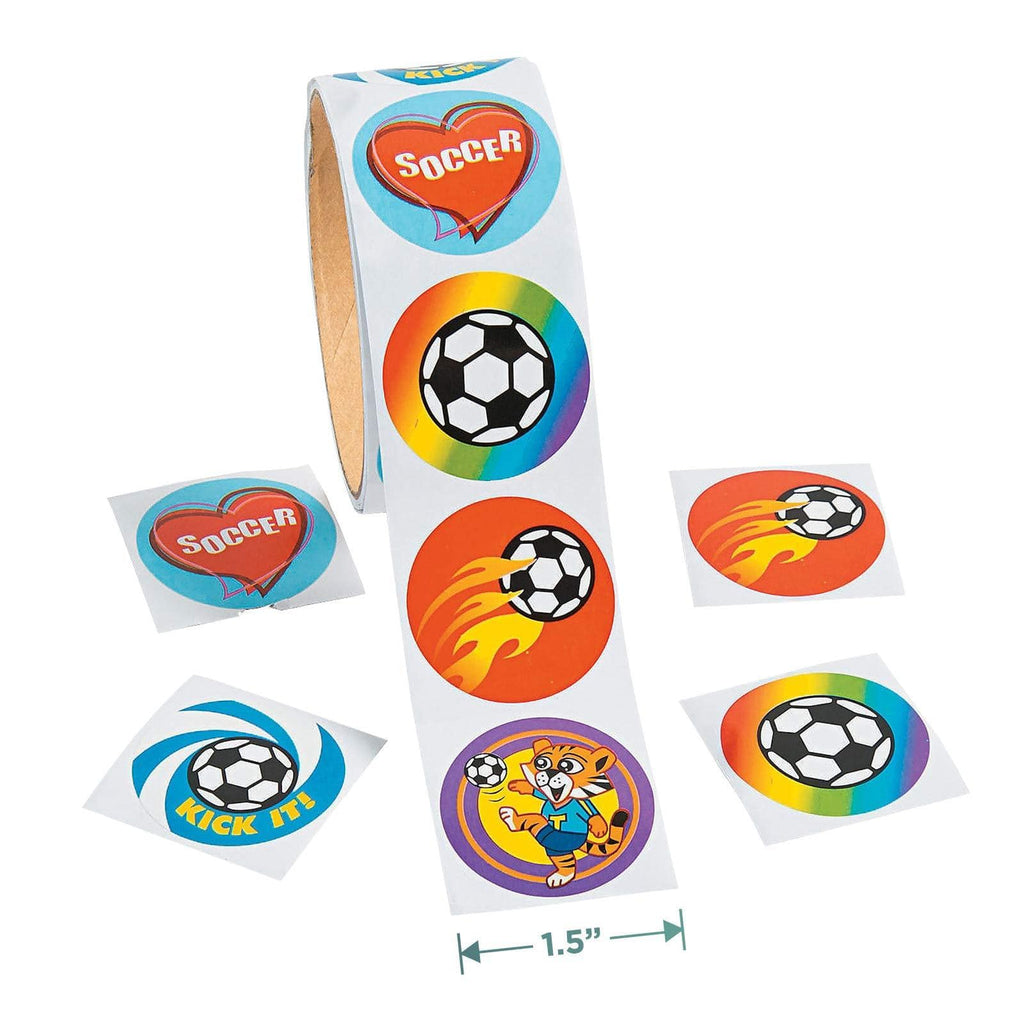 Soccer Party Favors - Soccer Ball Goody Bags, Keychains, Paper Fans, Stickers, and Balloons for 12 Guests party supplies