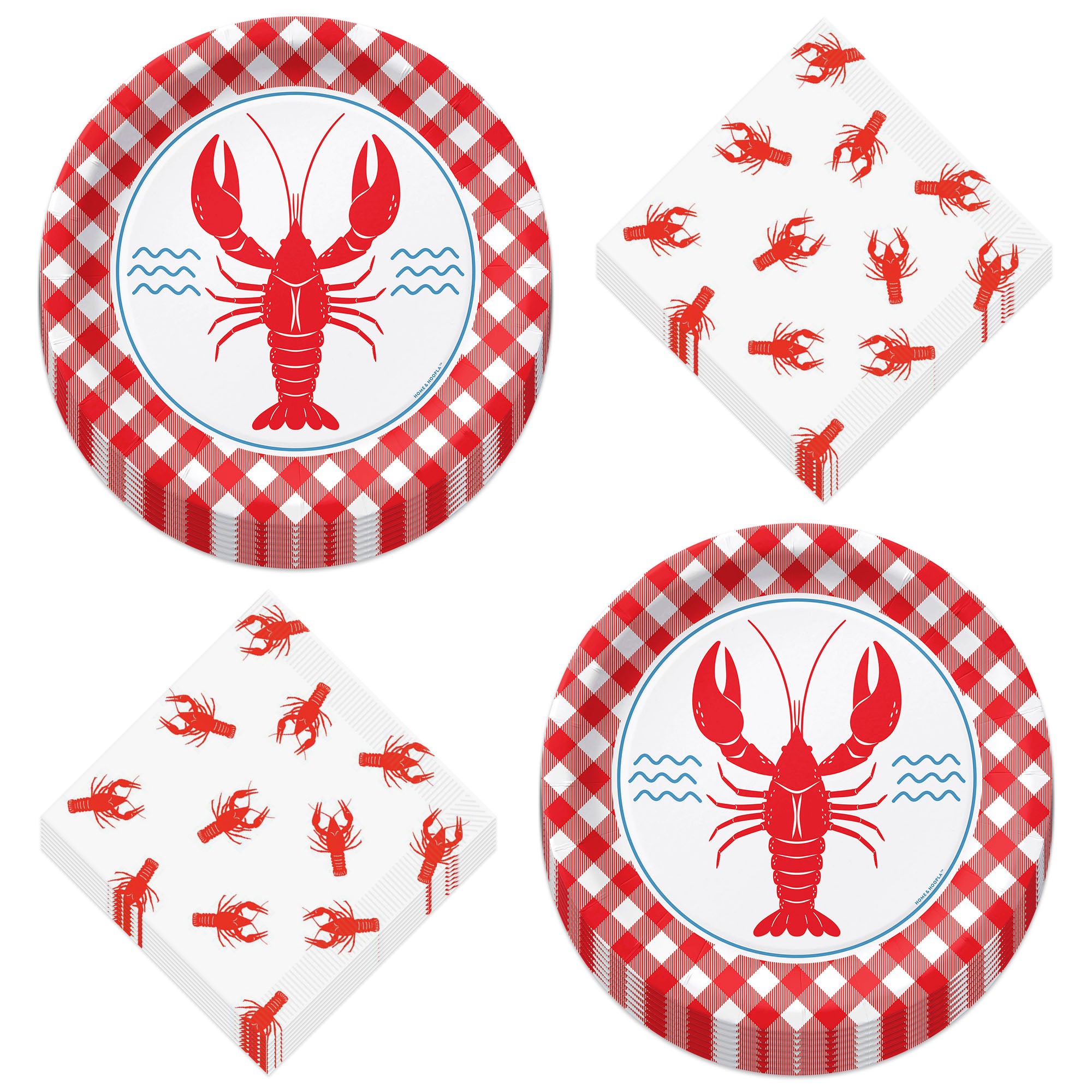  Xigejob Crawfish Boil Party Supplies - Lobster Boil Party  Decorations Tableware, Plate, Cup, Napkin, Tablecloth, Cutlery, Crayfish Crab  Seafood Boil Party Supplies For Birthday Baby Shower