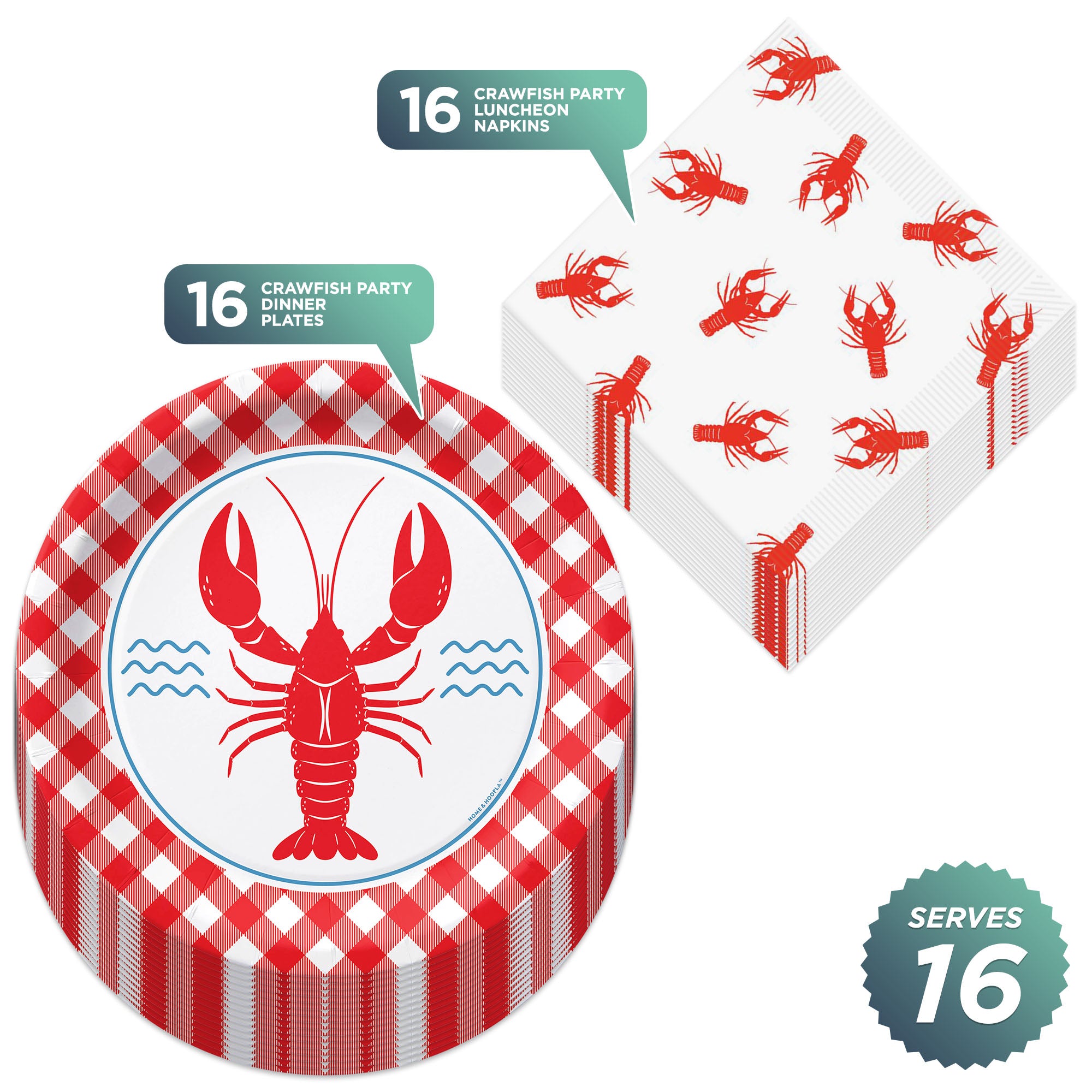  Xigejob Crawfish Boil Party Supplies - Lobster Boil Party  Decorations Tableware, Plate, Cup, Napkin, Tablecloth, Cutlery, Crayfish  Crab Seafood Boil Party Supplies For Birthday Baby Shower