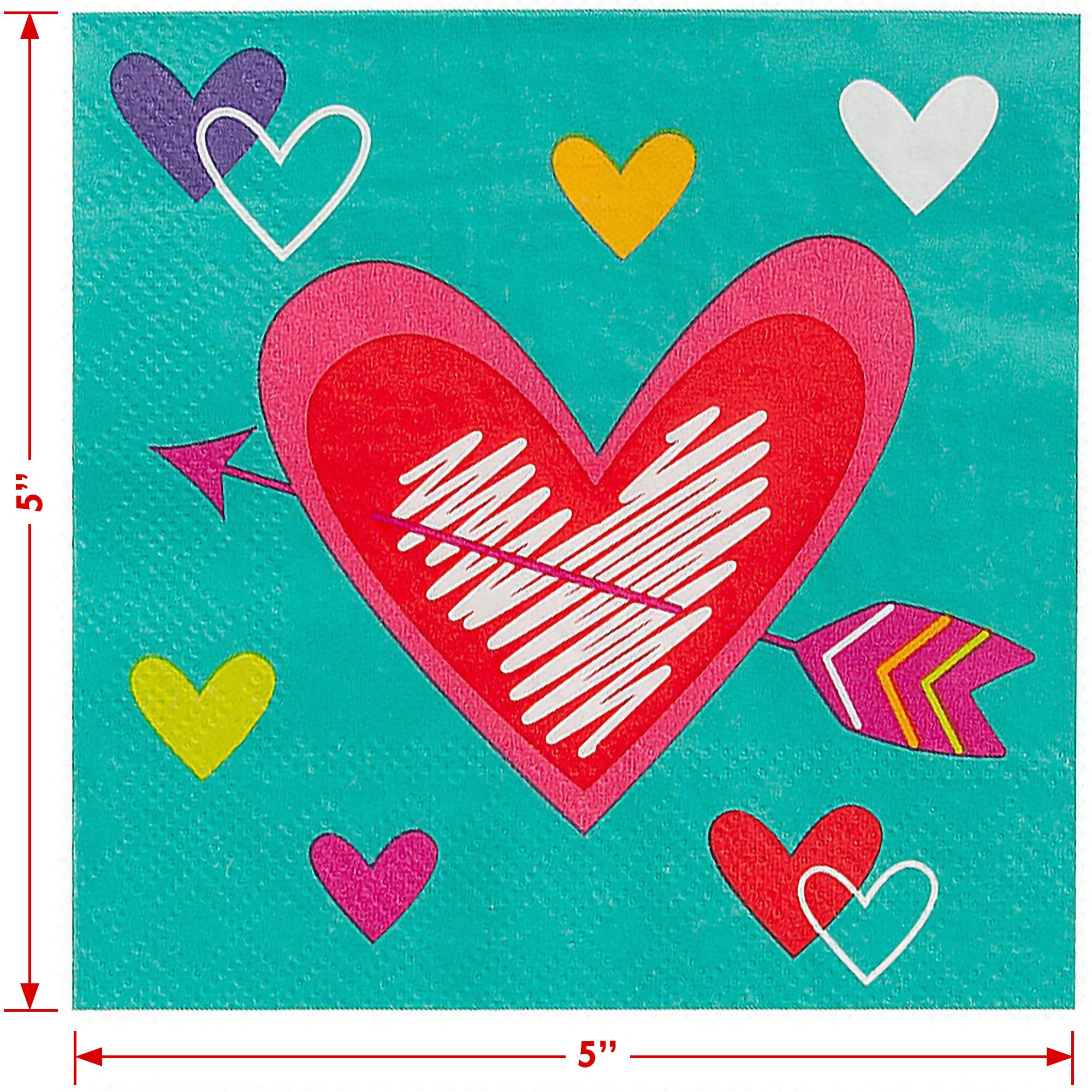 Love Heart Shaped Paper Napkin