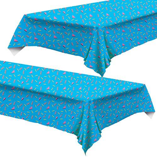 90's Party Supplies - 90's Themed Tablecloth 54" x 108" (2 Pack) party supplies