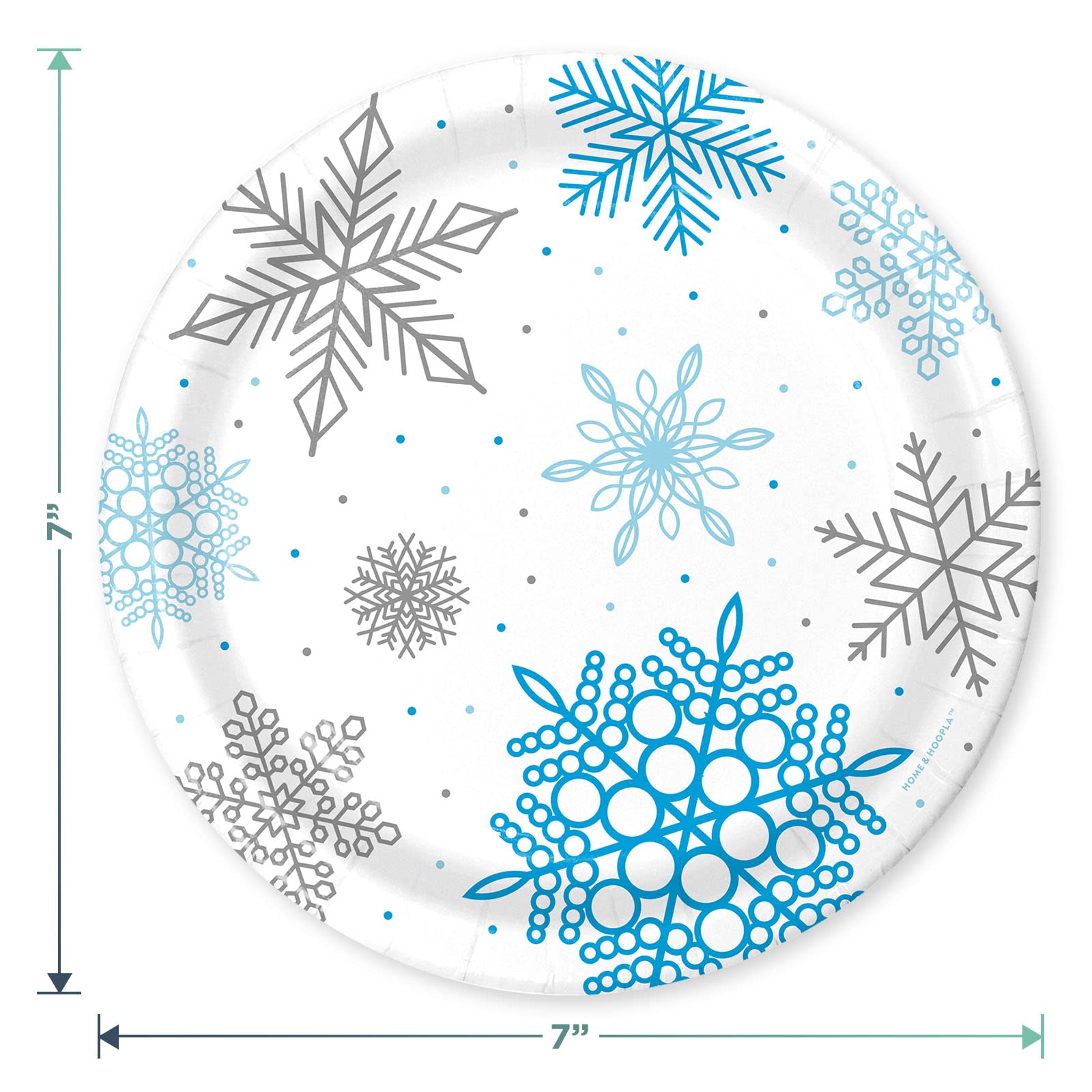 Frozen Birthday Party Supplies, 121 PCS Christmas Snowflake Paper Plates  and Nap