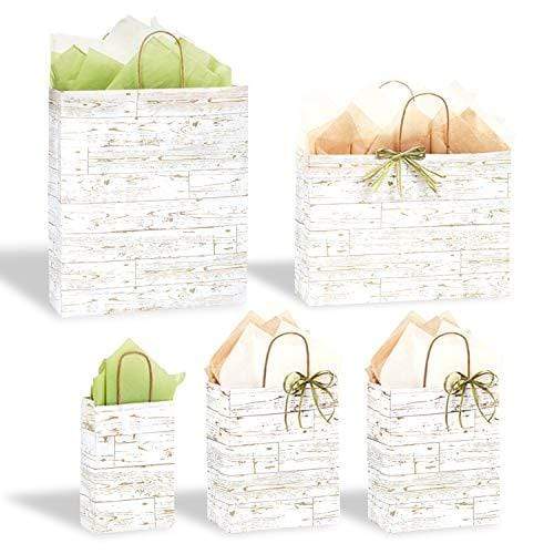 Any Occasion Gift Bags Assortment for Holidays and Everyday Gifting (Rustic Barn Wood) party supplies