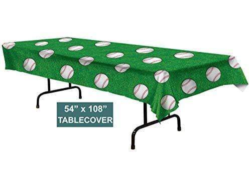 Baseball Party Table Covers, 54" x 108" (2 Pack) party supplies
