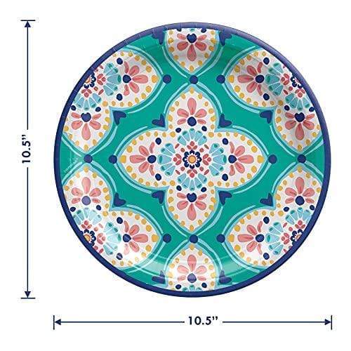 Boho Vibes Summer & Fiesta Party Paper Plates and Napkins set party supplies