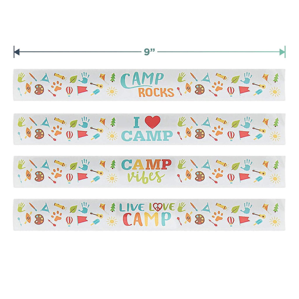 Camp Out Party Favors - Camping Theme Goody Bags, Slap Bracelets, Stickers, and Tattoos for 12 Guests party supplies