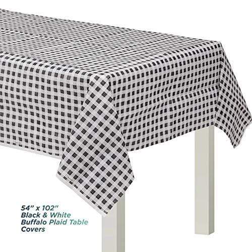 Checkered Fall Harvest Market Paper Table Cover (2 Pack) party supplies