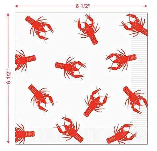 Crawfish Boil Party Supplies - Crawfish Dinner Plates and Napkins for Mardi Gras and Seafood Festivals (Serves 16) party supplies