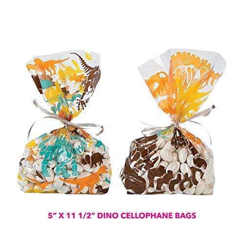 Dinosaur Party Favor Assortment - 12 Goody Bags and 48 Toys (60 Pieces Total) party supplies