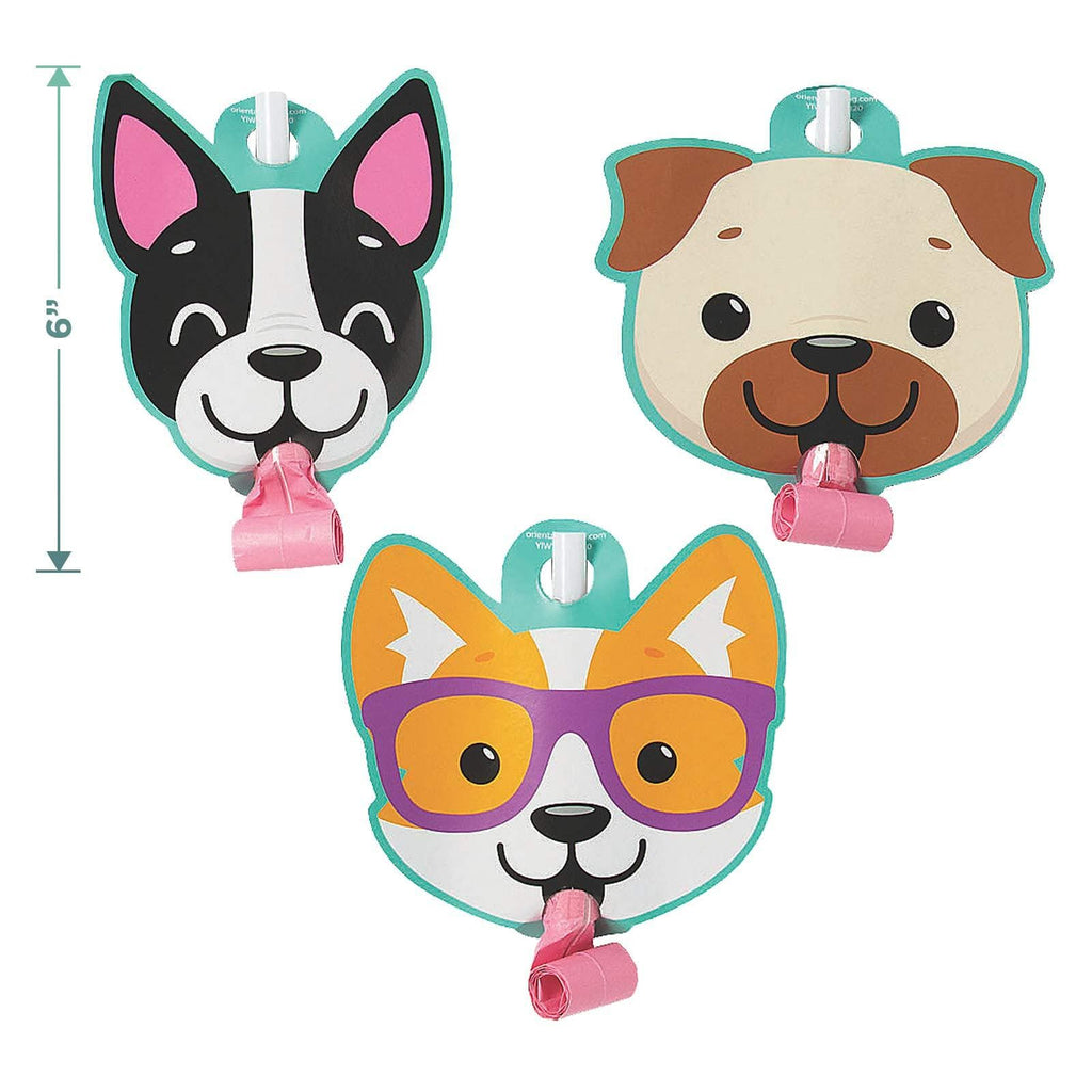 Dog Party Accessories - Party Favor Blowouts and Party Hats for 12 Guests (1 Dozen of Each) party supplies