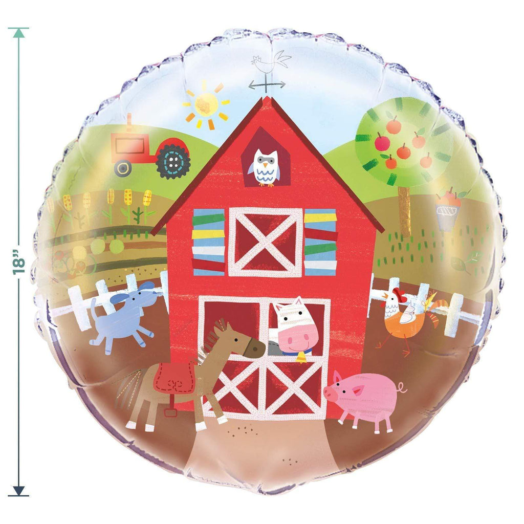 Farm Friends Party Pack - Paper Dinner Plates, Napkins, Cups, Centerpiece Set, and Balloon Decorations (Serves 16) party supplies