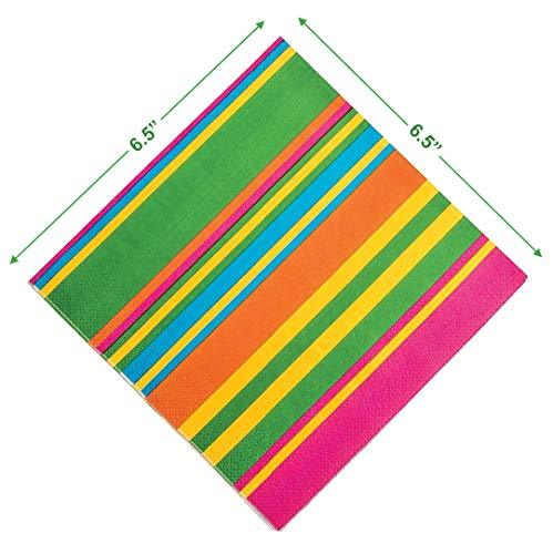 Fiesta Party Supplies for Cinco De Mayo and Summer Parties (Dinner Plates and Luncheon Napkins) party supplies