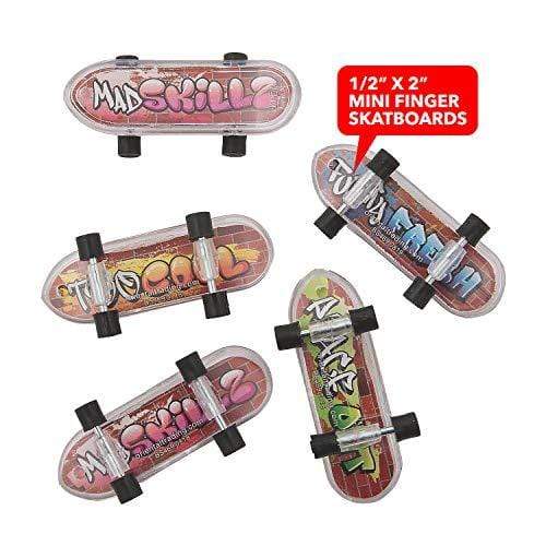 Finger Skateboards For Kids - Set of 12 Large and 12 Mini Toy Party Favors (24 Total) party supplies