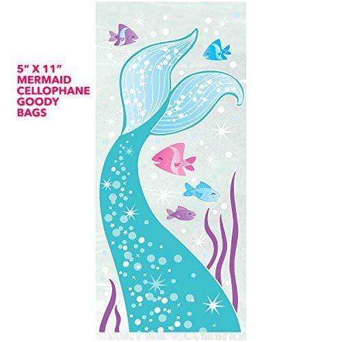 Mermaid Party Favors - Sticky Stretchy Mermaid Tails, Fish Scale Pencils, Mermaid Tail Erasers, Stickers, and Temporary Tattoos and Goody Bags (72 Pieces Total) party supplies