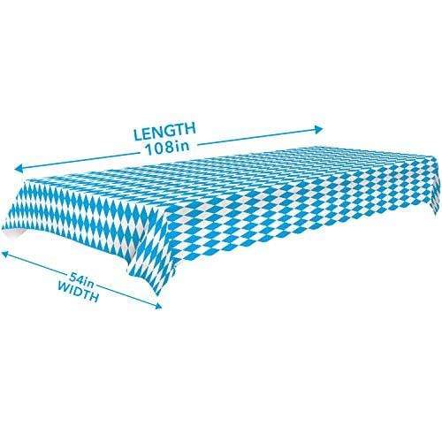 Oktoberfest Party Decoration: Table Cover 54" x 108" (2 Pack Plastic tablecloths) party supplies