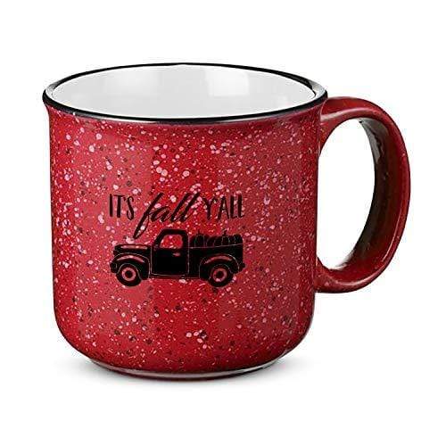 Red Speckled Fall Truck Ceramic Mug party supplies