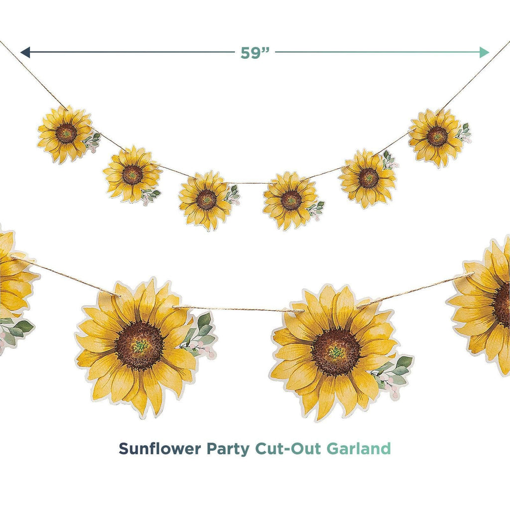 Sunflower Party Garland Decoration and 24 Latex Balloons Set party supplies