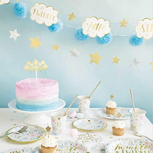 Twinkle Little Star Metallic Party Supplies - Shiny Gold Star Paper Beverage Cups, 9 Ounces (Serves 16) party supplies