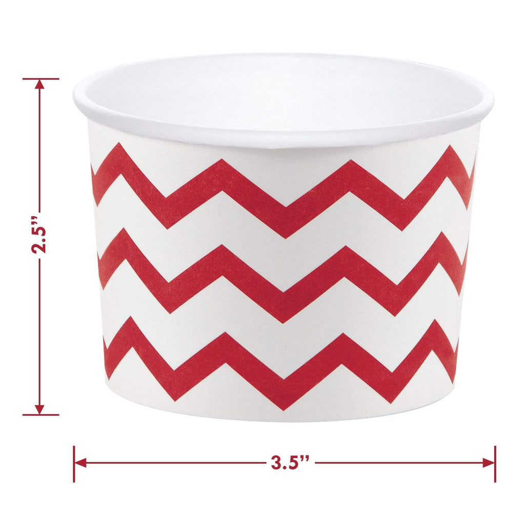 Valentine's Day Party Supplies (Pink & Red Chevron Patterned Treat Cups for Party Snacks and Favors (Serves 24)) party supplies