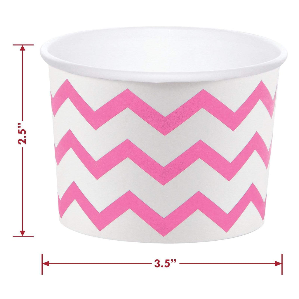 Valentine's Day Party Supplies (Pink & Red Chevron Patterned Treat Cups for Party Snacks and Favors (Serves 24)) party supplies