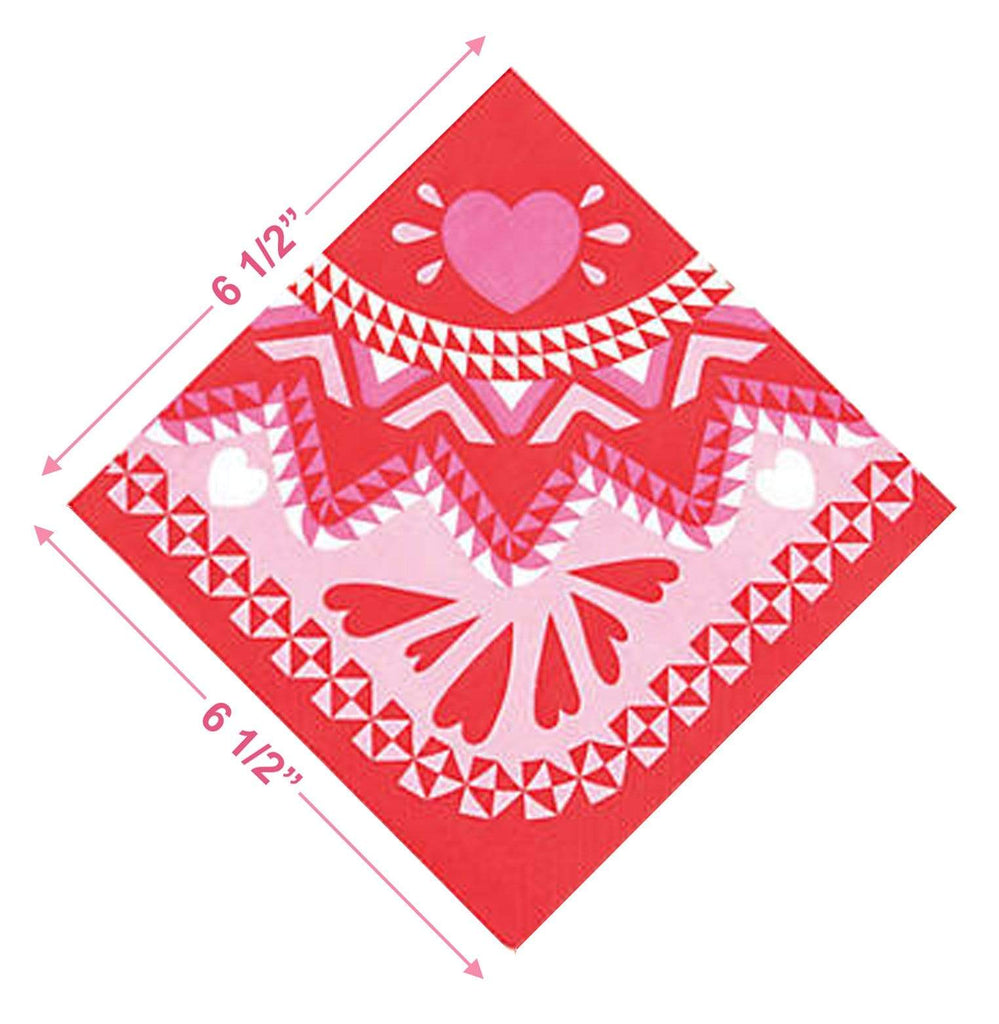 Valentine's Day Party Supplies - Valentine Fiesta Paper Dinner Plates and Luncheon Napkins (Serves 16) party supplies